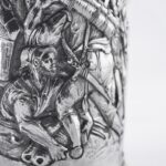 Detail of the Champagne bottle cover "Battaglia di Porta Camollia"