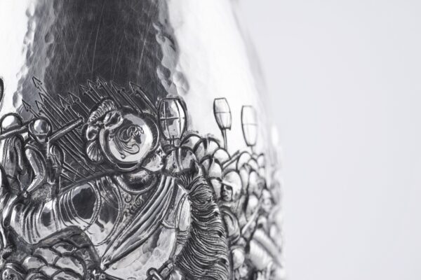Detail of the Champagne bottle cover "Battaglia di Porta Camollia"