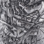 Detail of the Champagne bottle cover "Battaglia di Porta Camollia"