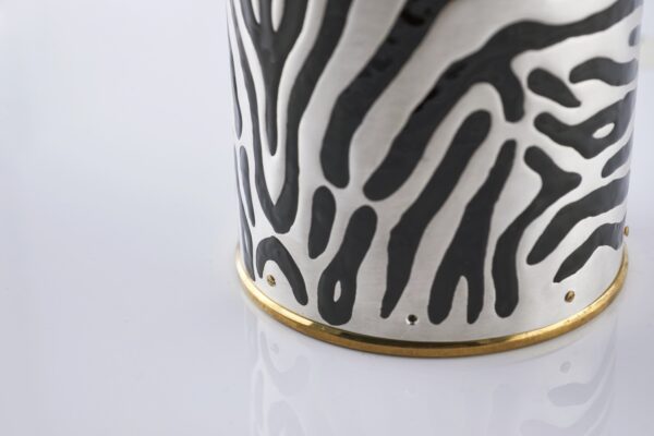 Detail of Zebra Champagne Bottle Cover