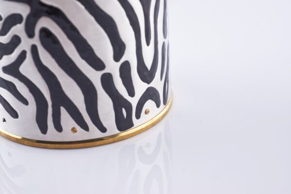 Detail of Zebra Champagne Bottle Cover