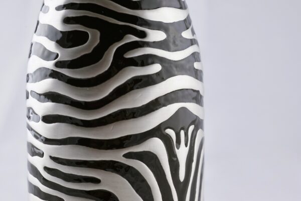 Detail of Zebra Champagne Bottle Cover