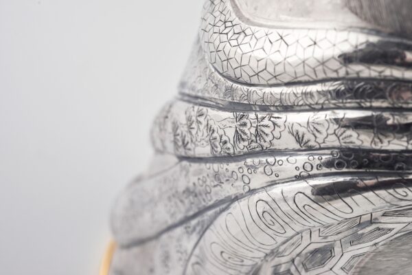 Detail of Asian Lady Champagne Bottle Cover
