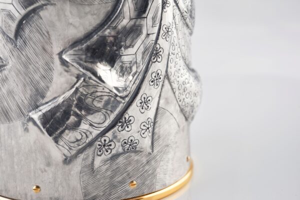 Detail of Asian Lady Champagne Bottle Cover