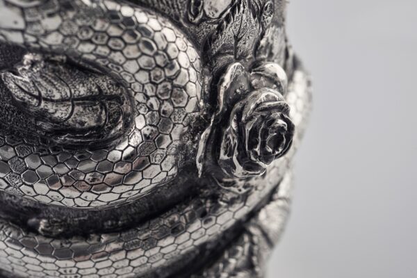 Detail of Serpent and Roses Champagne Bottle Cover