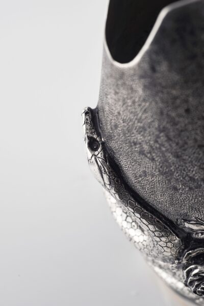 Detail of Serpent and Roses Champagne Bottle Cover