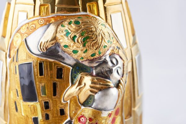 Detail of The Kiss Champagne Bottle Cover