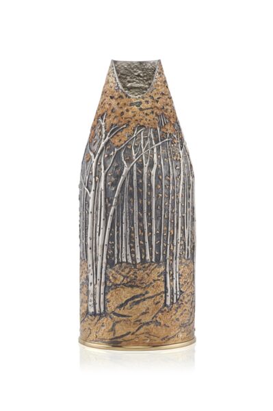 Front of champagne bottle cover Wood in Autumn