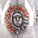 Detail of the Champagne bottle cover "Alchimia"