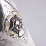 Detail of the Champagne bottle cover "Alchimia"