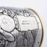 detail of the champagne bottle cover Pirate Story