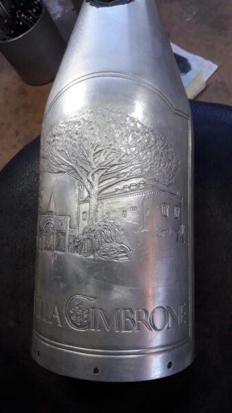 Cimbrone Villa Champagne Bottle Cover detail of craftsmanship