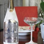 Cimbrone Villa Champagne Bottle Cover with champagne glass