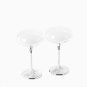 Champagne Glasses Stardust Diamond Set