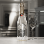 Gloria Champagne Cover with a glass